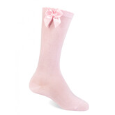 JC Socks Pink Knee High Sock with Bow 55000