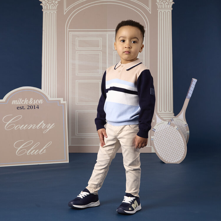 Mitch and Son Mitch & Son AW26 Sebastian Long Sleeve Knitted Polo