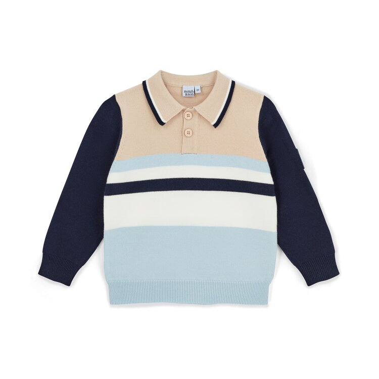 Mitch and Son Mitch & Son AW26 Sebastian Long Sleeve Knitted Polo