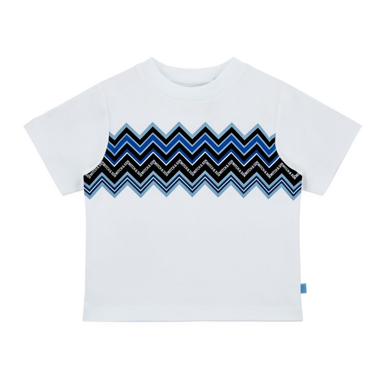 Mitch and Son Mitch & Son AW26 Wallace ZigZag Print T-Shirt