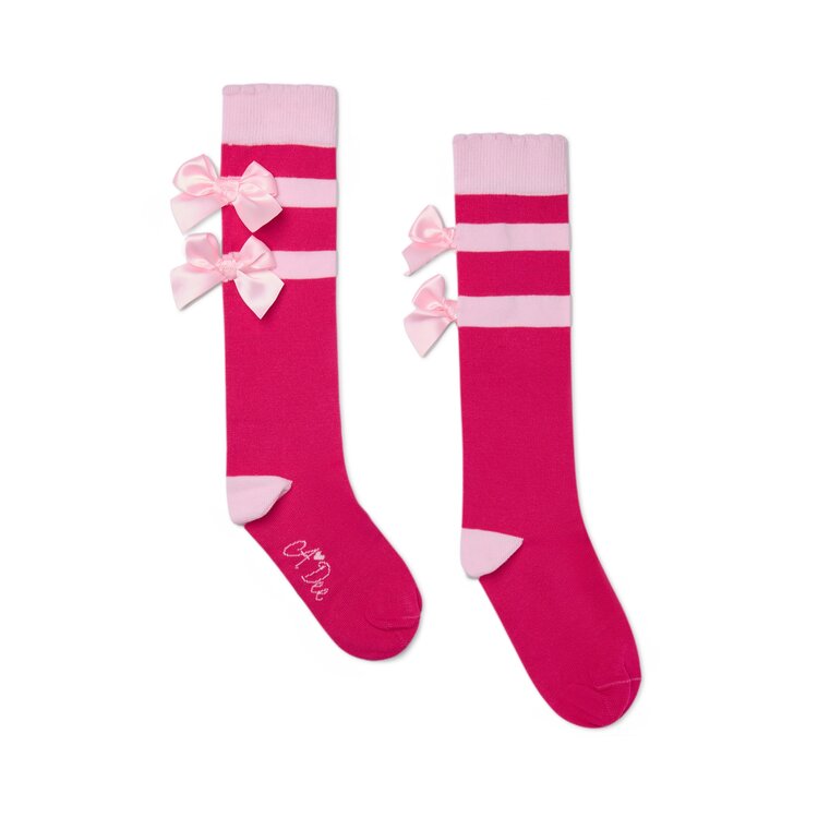 ADee A*Dee AW26 Astrid Stripe & Bow Knee High Sock