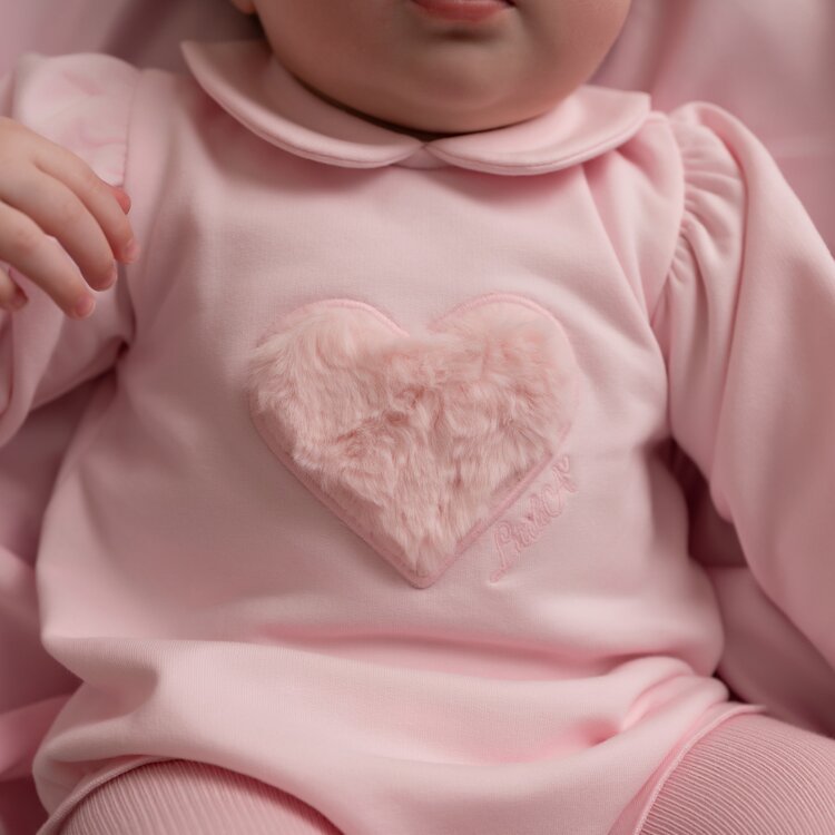 Little A Little A AW26 Dulca Fur Heart Romper