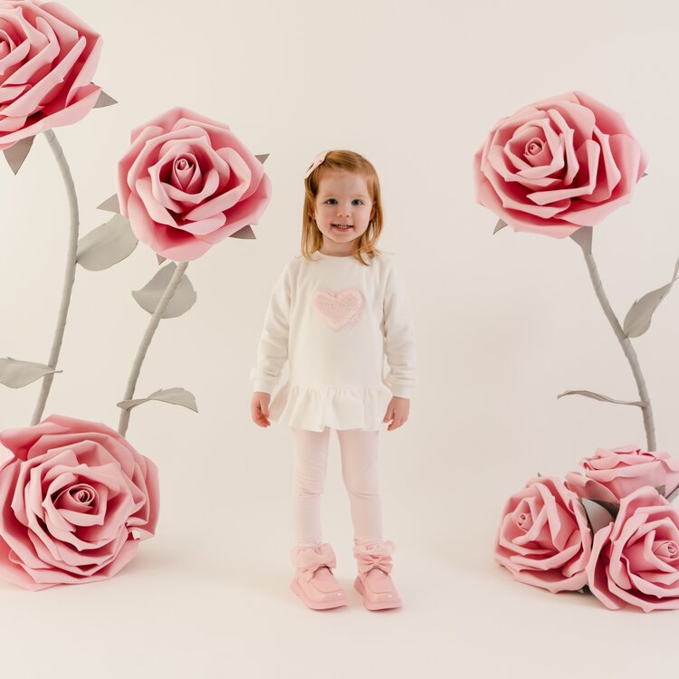 Little A Little A AW26 Demi Fur Heart Legging Set