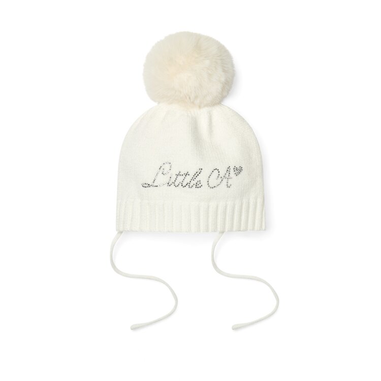Little A Little A AW26 Diamond Knitted Pom Pom Hat