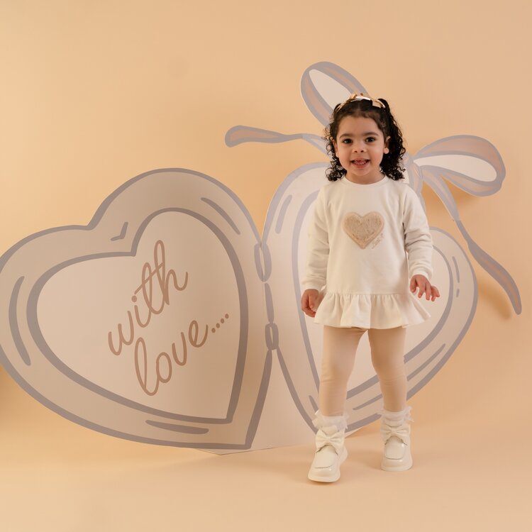 Little A Little A AW26 Demi Fur Heart Legging Set