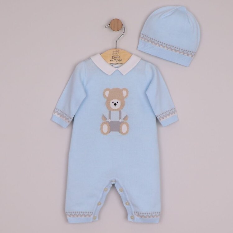 Emile et Rose Emile et Rose AW26 Milo Teddy Knit All in One with Hat