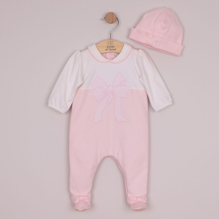 Emile et Rose Emile et Rose AW26 Maya Bow Babygrow & Hat