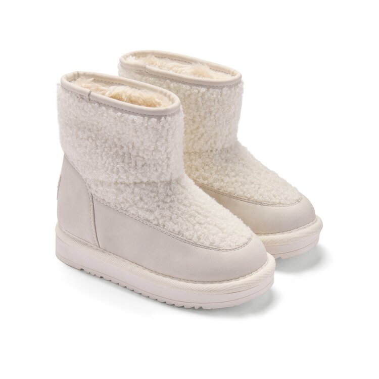 Little A Little A AW26 Teddie Boucle Boot - Snow White