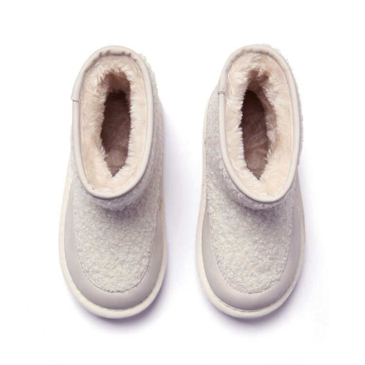 Little A Little A AW26 Teddie Boucle Boot - Snow White