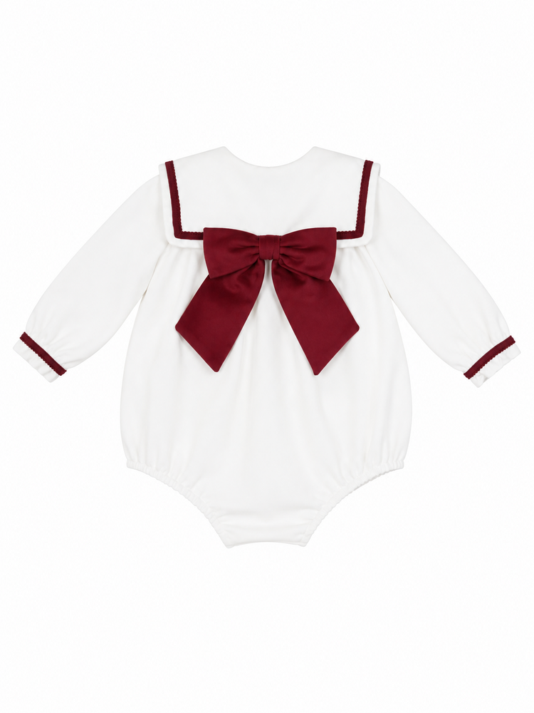 Be Chic Be Chic AW26 Bow Velvet Romper - 802R