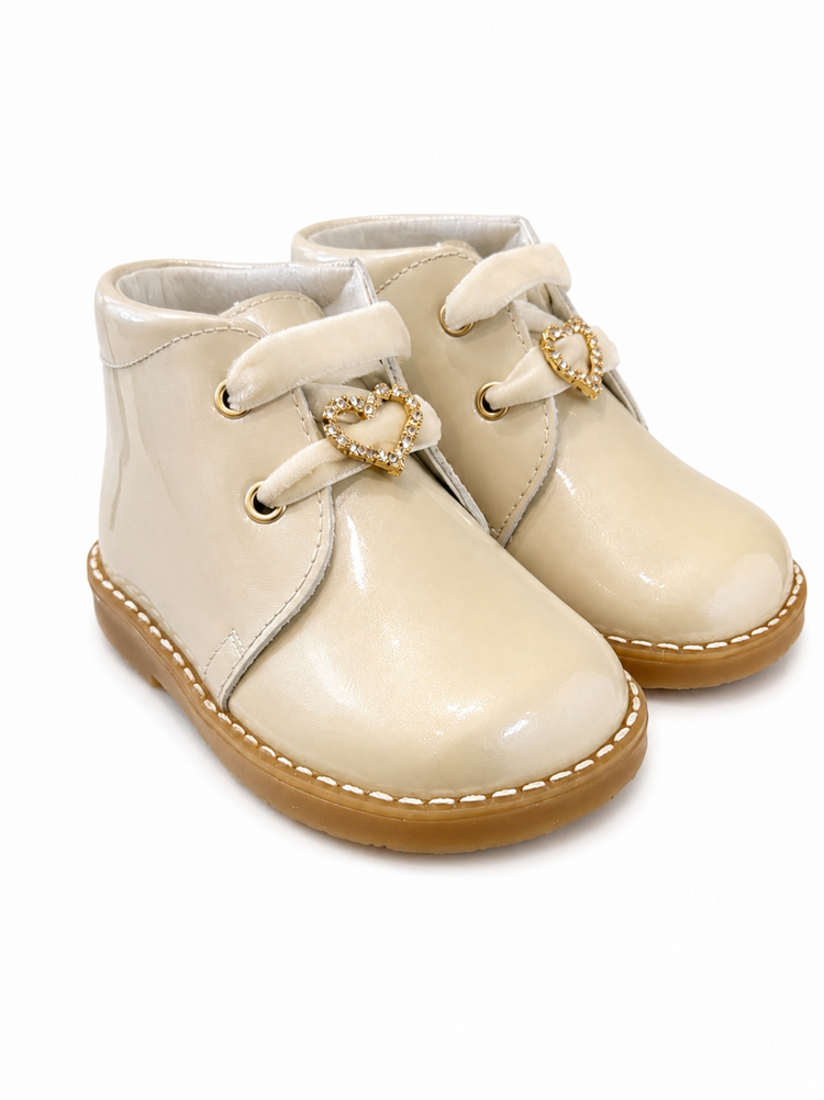 Andanines Andanines Diamante Heart Lace Boot - 262536