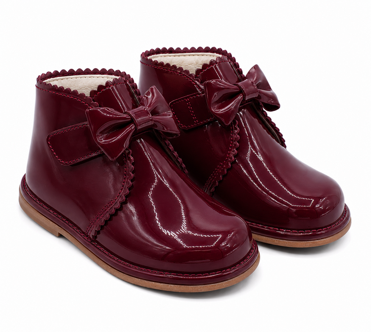 Borboleta Borboleta Sharon Boots - Burgundy Patent
