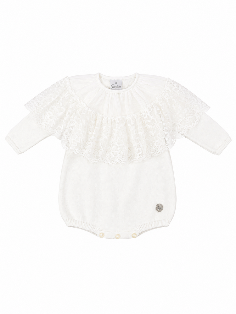 Artesania Granlei Artesania Granlei AW26 Lace Collar Romper - 226-544