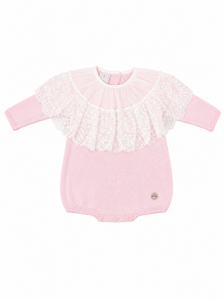 Artesania Granlei Artesania Granlei AW26 Lace Collar Romper - 226-544