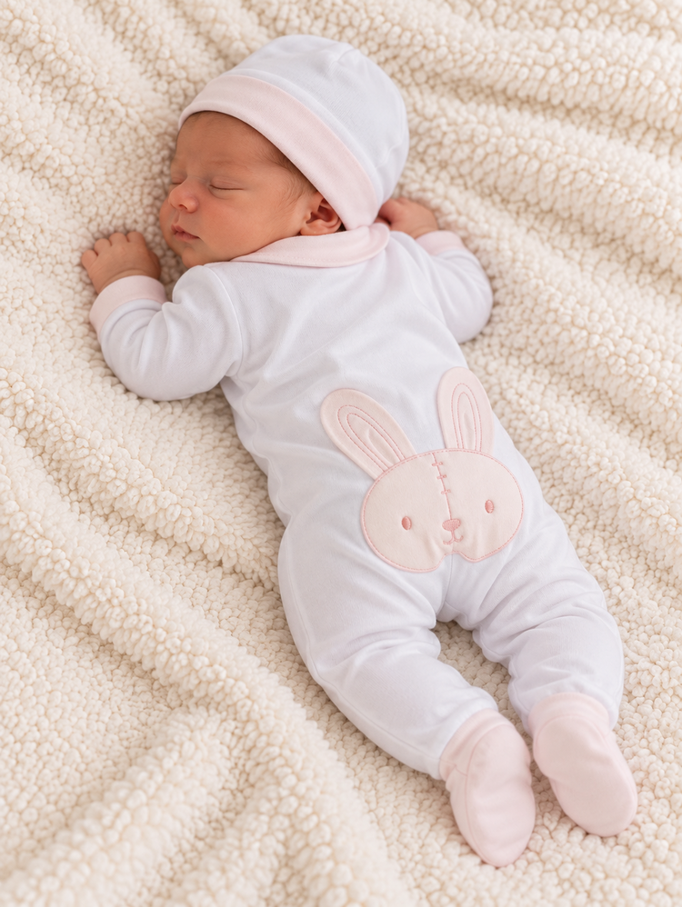 Little Lads & Ladies Little Lads & Ladies Pink Bunny Baby Set - LL03