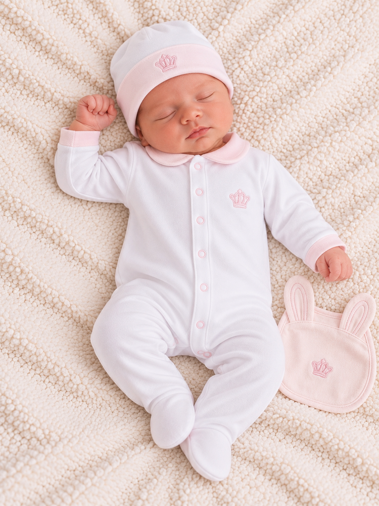 Little Lads & Ladies Little Lads & Ladies Pink Bunny Baby Set - LL03
