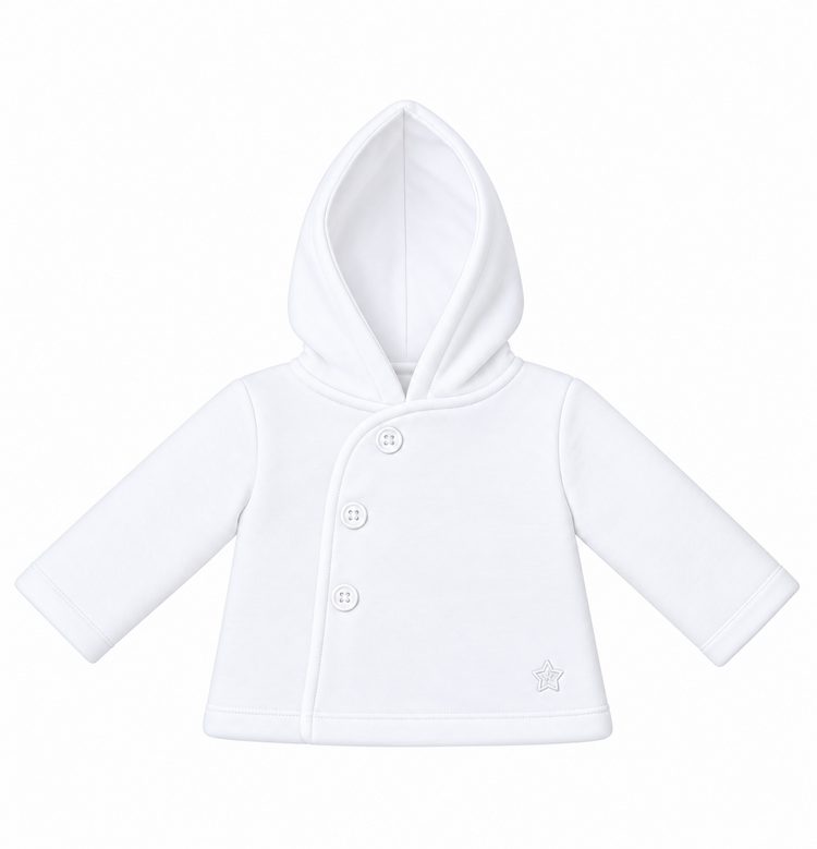 Little Lads & Ladies Little Lads & Ladies White Pram Jacket - LL06