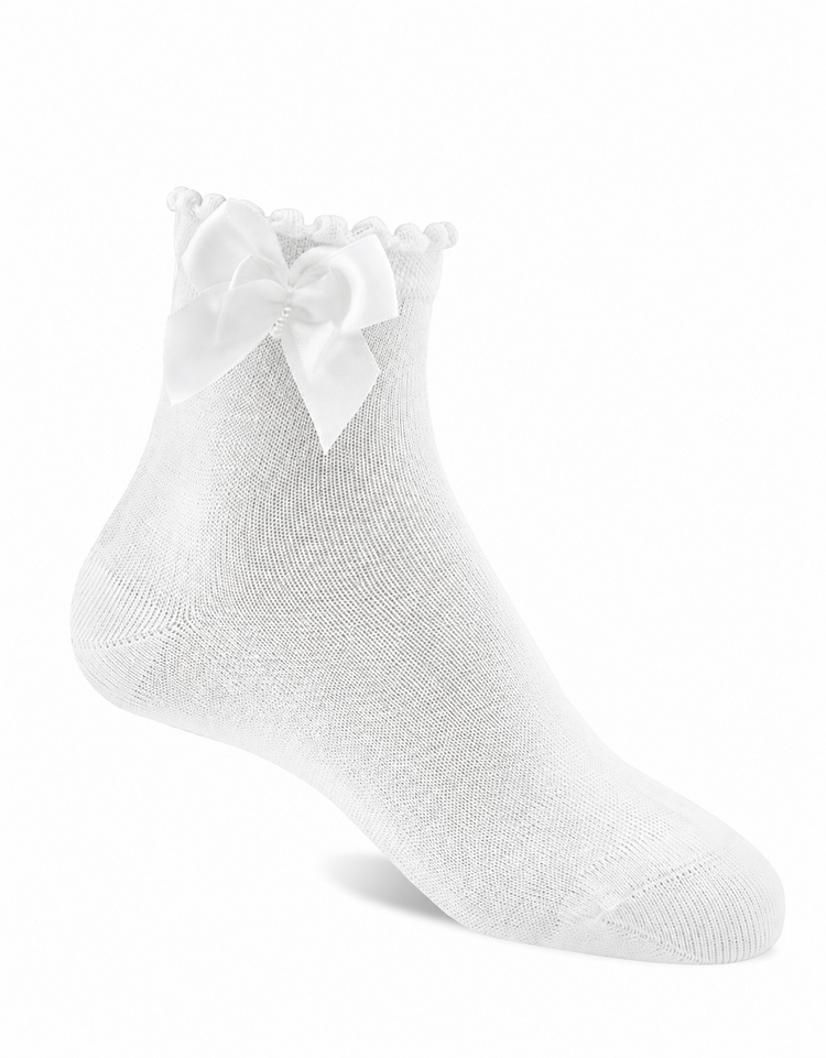 JC Socks JC Socks Bow & Pearl Ankle Sock - 32634