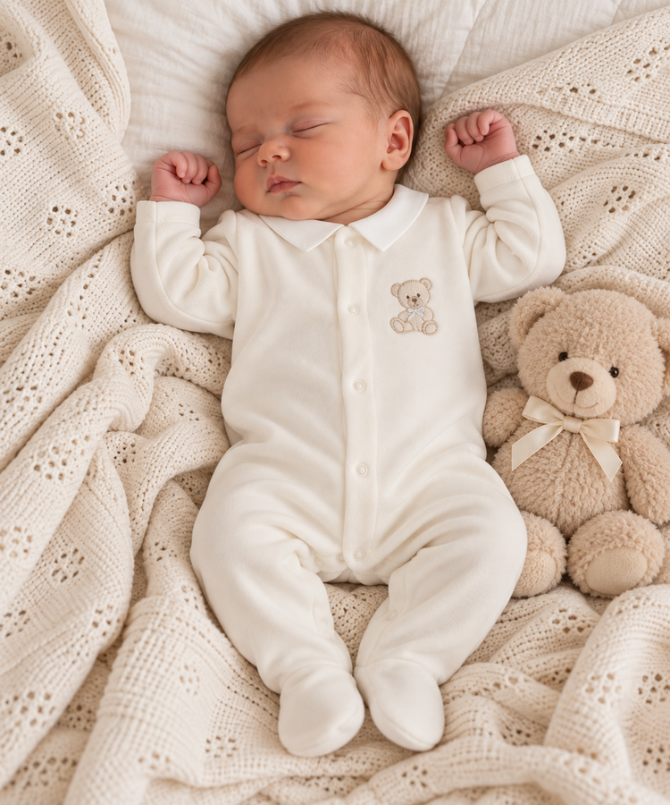 Baby Gi Baby Gi AW26 Sweet Teddy Babygrow - ST53