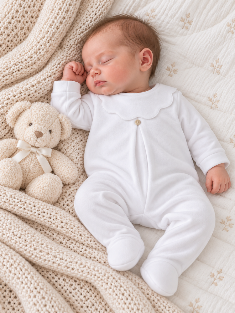 Baby Gi Baby Gi AW26 Velour Pique Babygrow - PQ50