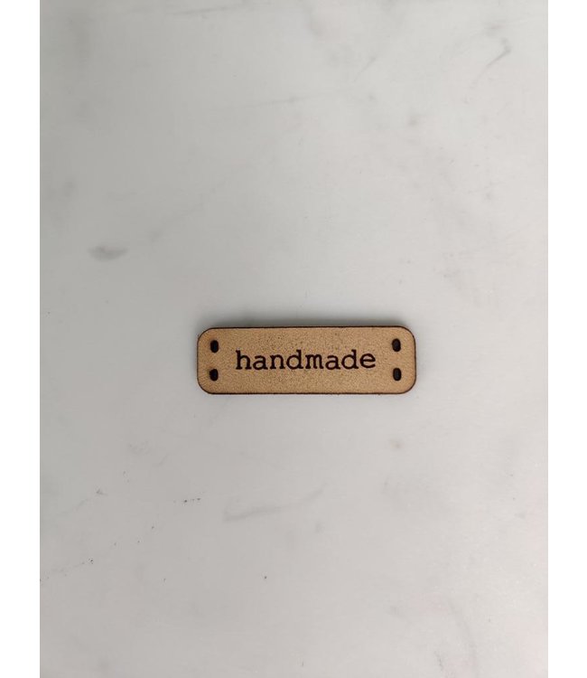 Bobbiny - leren label - handgemaakt