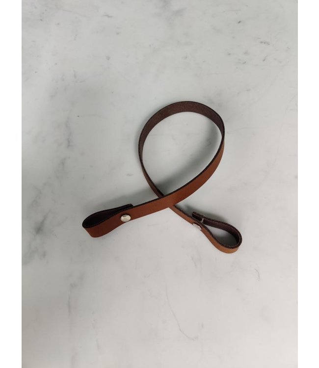 Bobbiny - Leren Tassenhengsel 50cm Cognac zonder musketonhaak