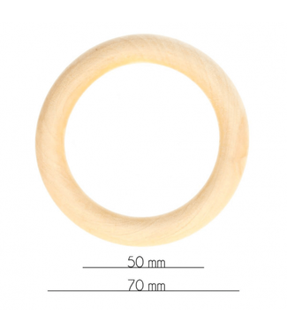 None Houten ring naturel 70mm