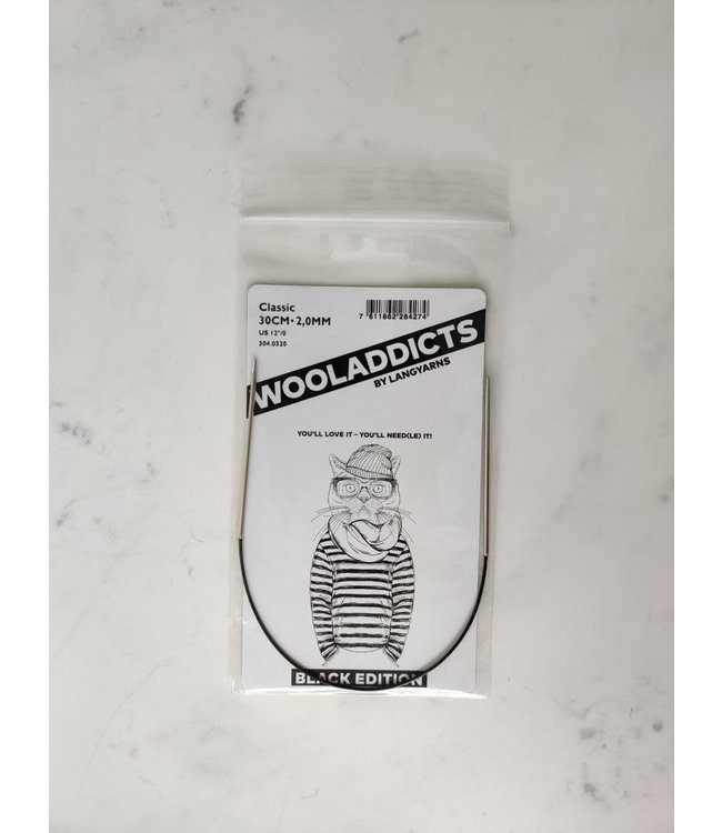 Wooladdicts Black Edition - Classic rondbreinaald 30cm