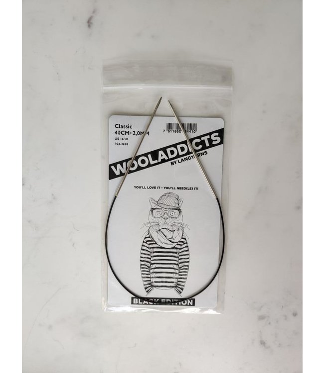 Wooladdicts Black Edition - Classic rondbreinaald 40cm