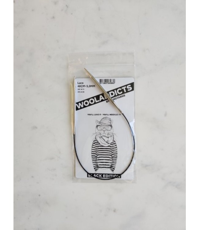 Wooladdicts Black Edition - Lace rondbreinaald 40cm