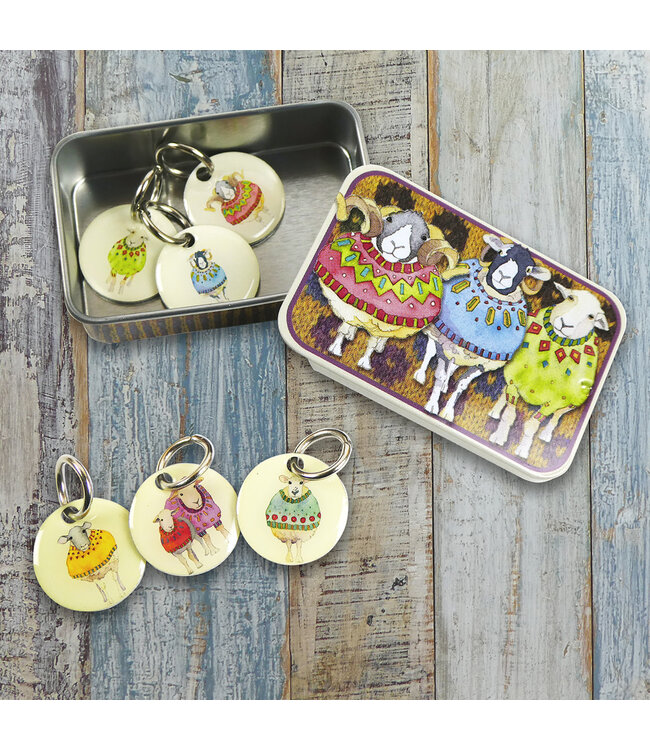 Emma Ball - Steekmarkeerders met ring - Schaapjes met trui