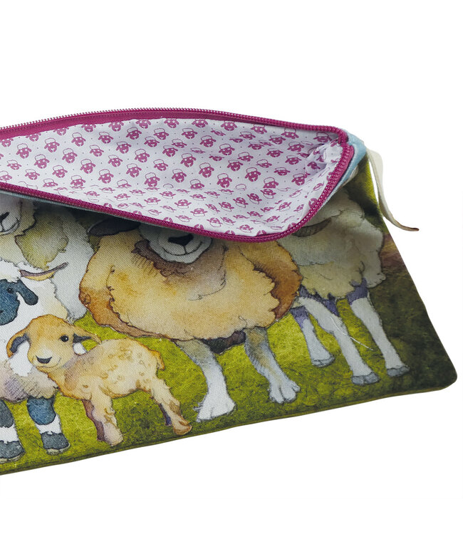 Emma Ball - Projectzak - Wollige schaapjes 42 x 20 cm