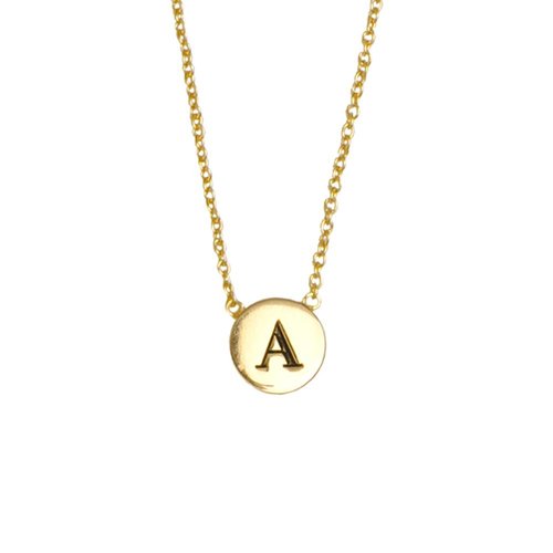Character Goldplated Necklace letter A 