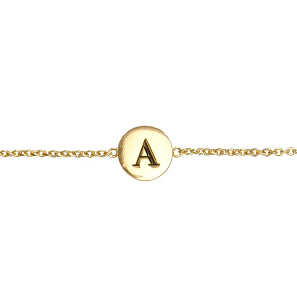 All the Luck in the World Character Goldplated Bracelet Letter