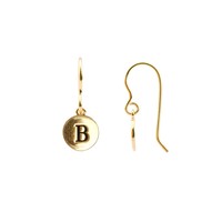 Character Goldplated Oorbel letter B