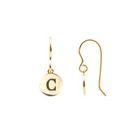 Character Goldplated Earring letter C