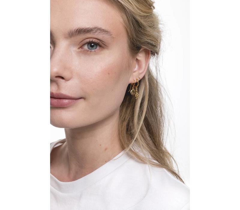 Character Goldplated Earring Letter J All The Luck In The World
