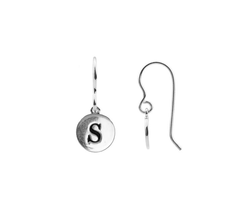 Character Silverplated Earring letter S