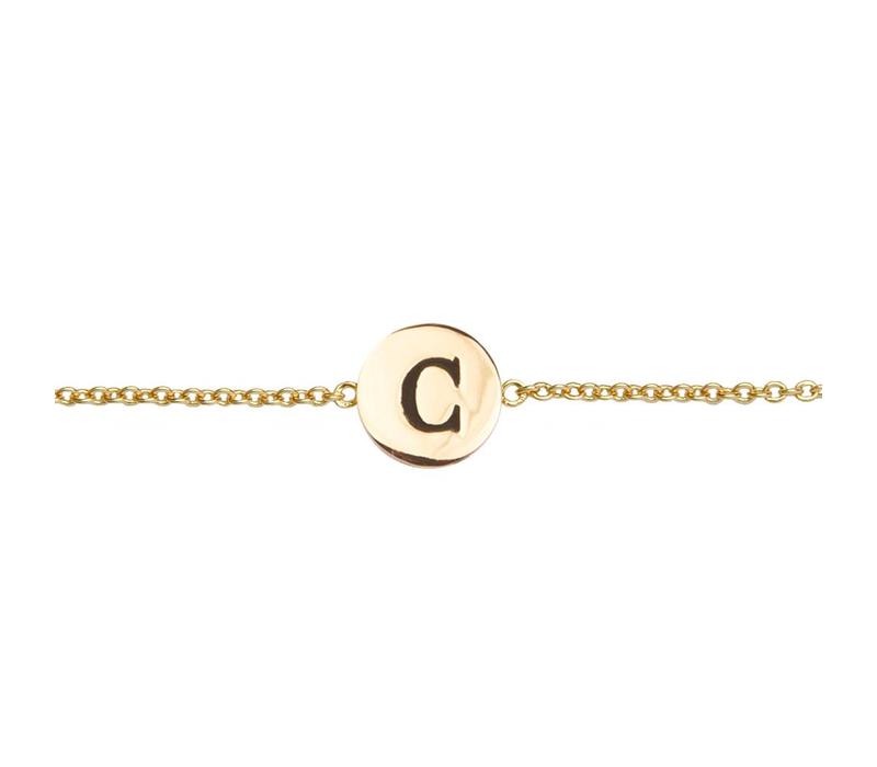 Character Goldplated Bracelet letter C