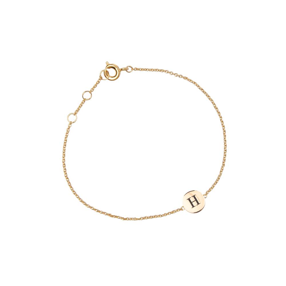 Character Goldplated Bracelet letter H 