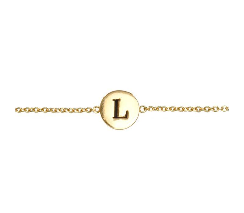 Character Goldplated Armband letter L