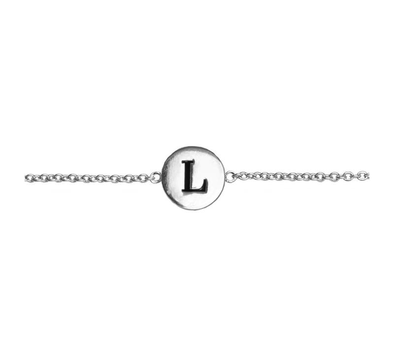 Character Silverplated Armband letter L