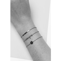 Character Silverplated Armband letter M