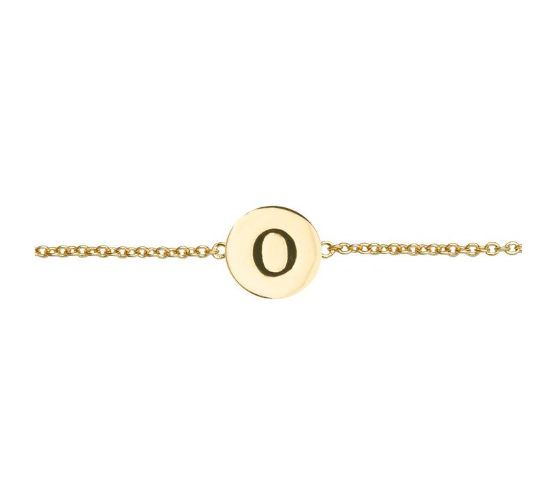 Character Goldplated Armband letter O