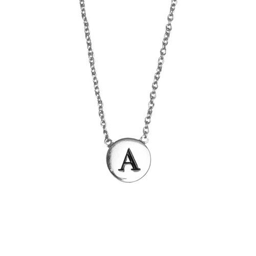 Character Silverplated Ketting Letter 