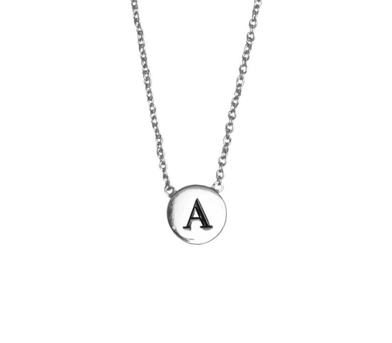 Character Silverplated Necklace Letter