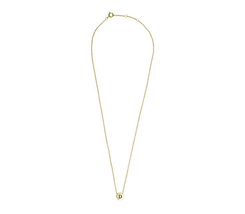 Character Goldplated Ketting letter D