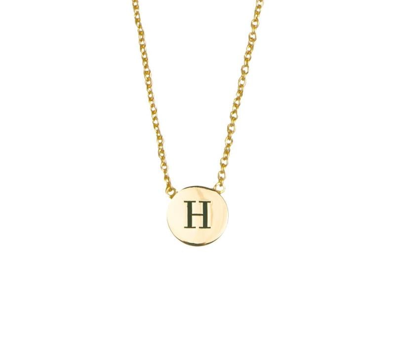 Character Goldplated Ketting letter H