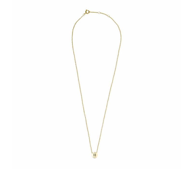 Character Goldplated Necklace letter H