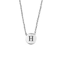 Character Silverplated Necklace letter H